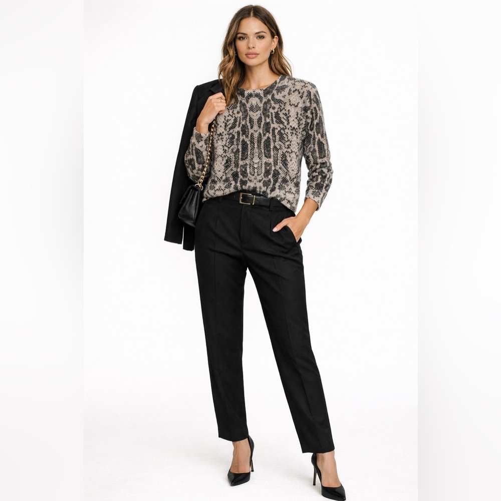 Equipment 100% Cashmere Snakeskin Print Sweater – Size Small